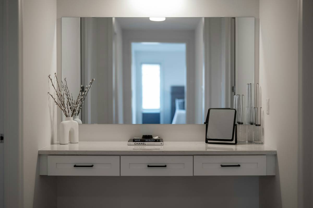 Bathroom lighting with led mirror installation comparison showing hardwired vs plug-in options