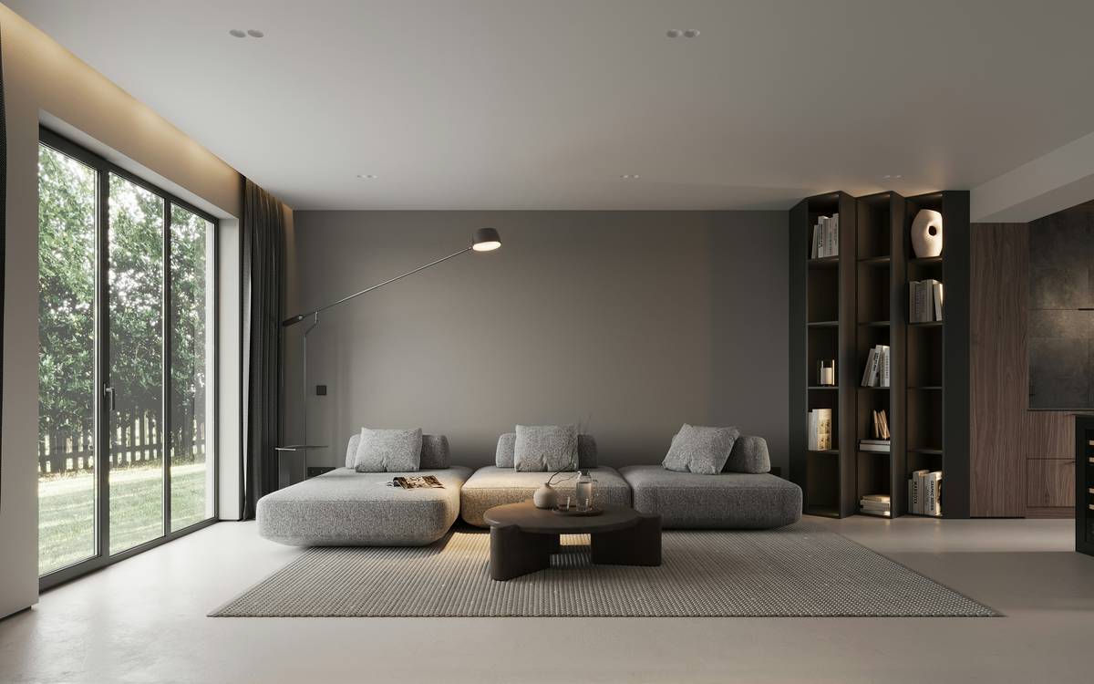 Halo home smart lighting system installed behind modern house numbers with even illumination